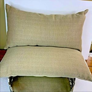 SIS Throw Pillows Sofa Bed Chair 23 X 12 Set 2 Neutral Beige Made in USA #N1